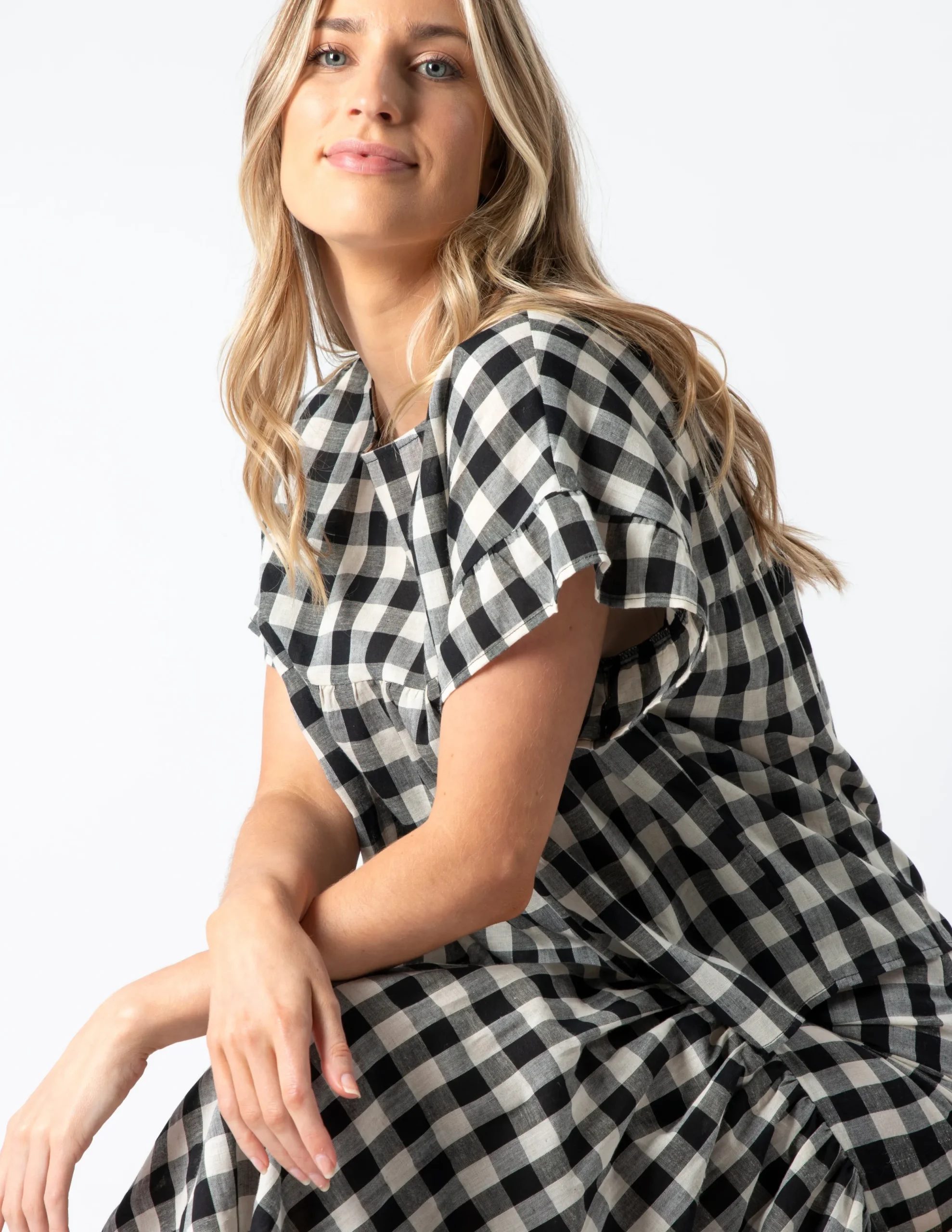 Dalton Skirt - Black and White Check