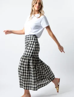 Dalton Skirt - Black and White Check