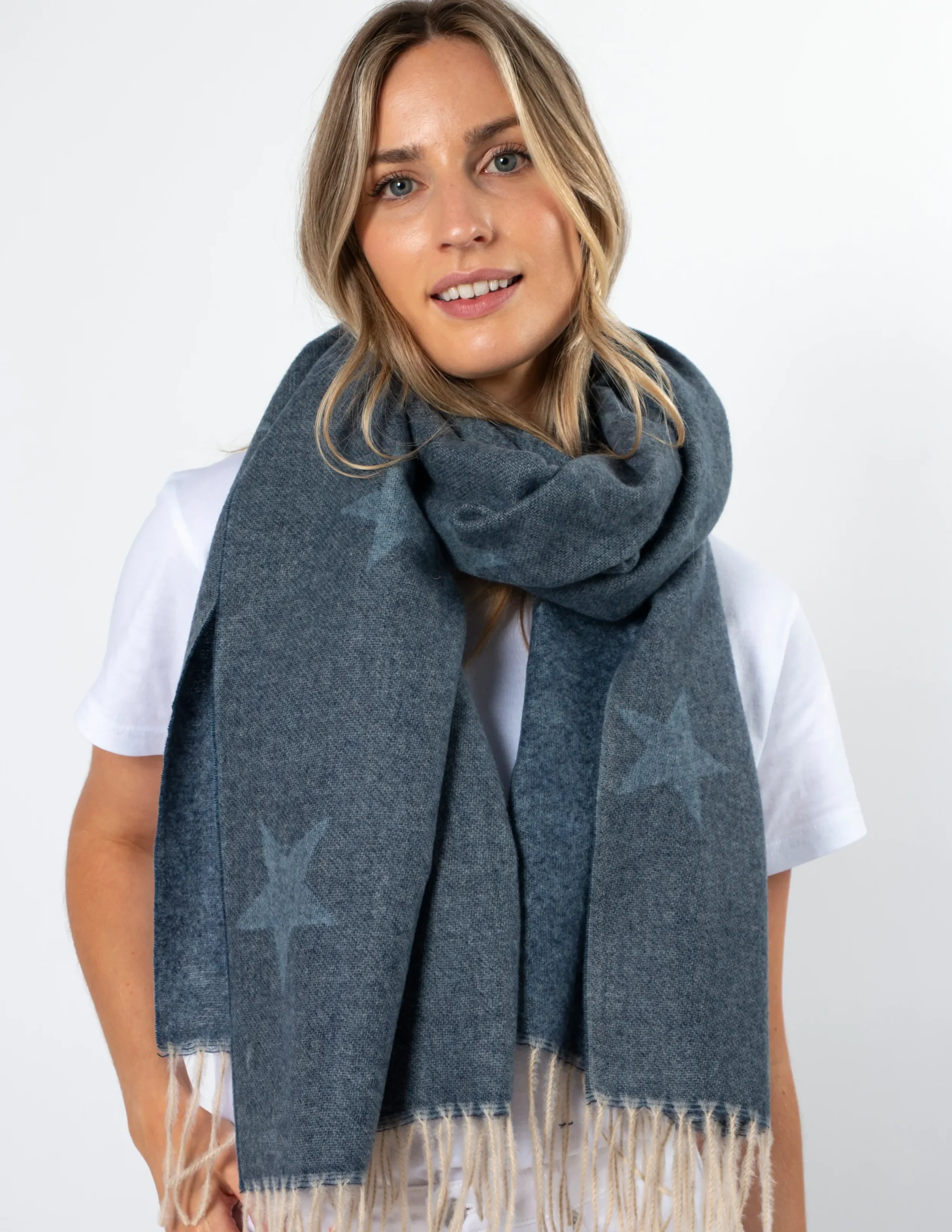 Denim with Stars Scarf