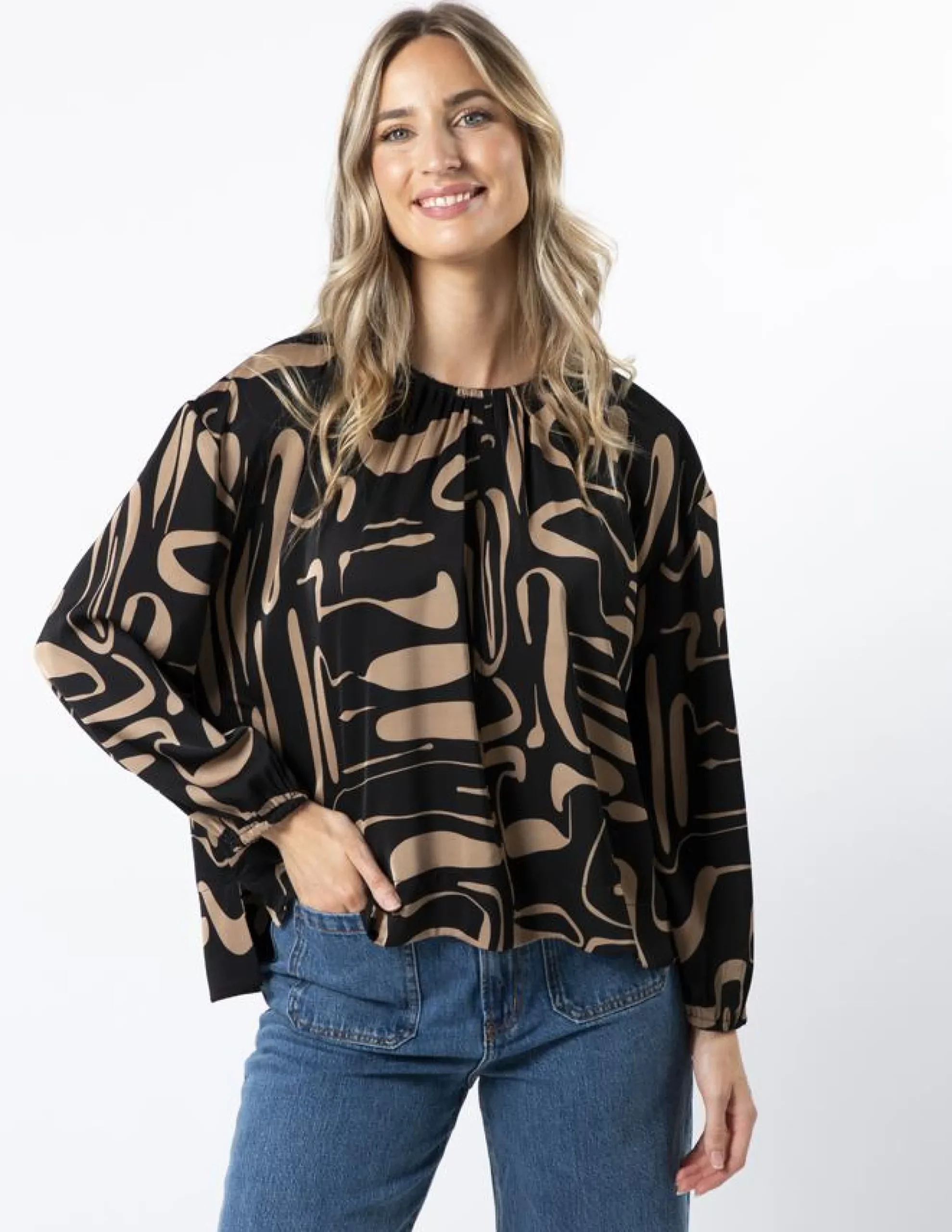 Emmanuel Blouse - Black Geo