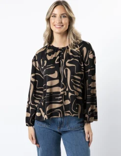 Emmanuel Blouse - Black Geo
