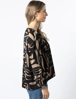 Emmanuel Blouse - Black Geo