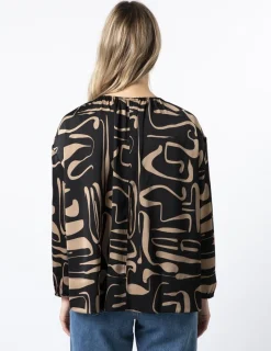 Emmanuel Blouse - Black Geo