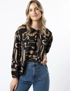Emmanuel Blouse - Black Geo