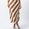 Erin Skirt - Choc Stripe