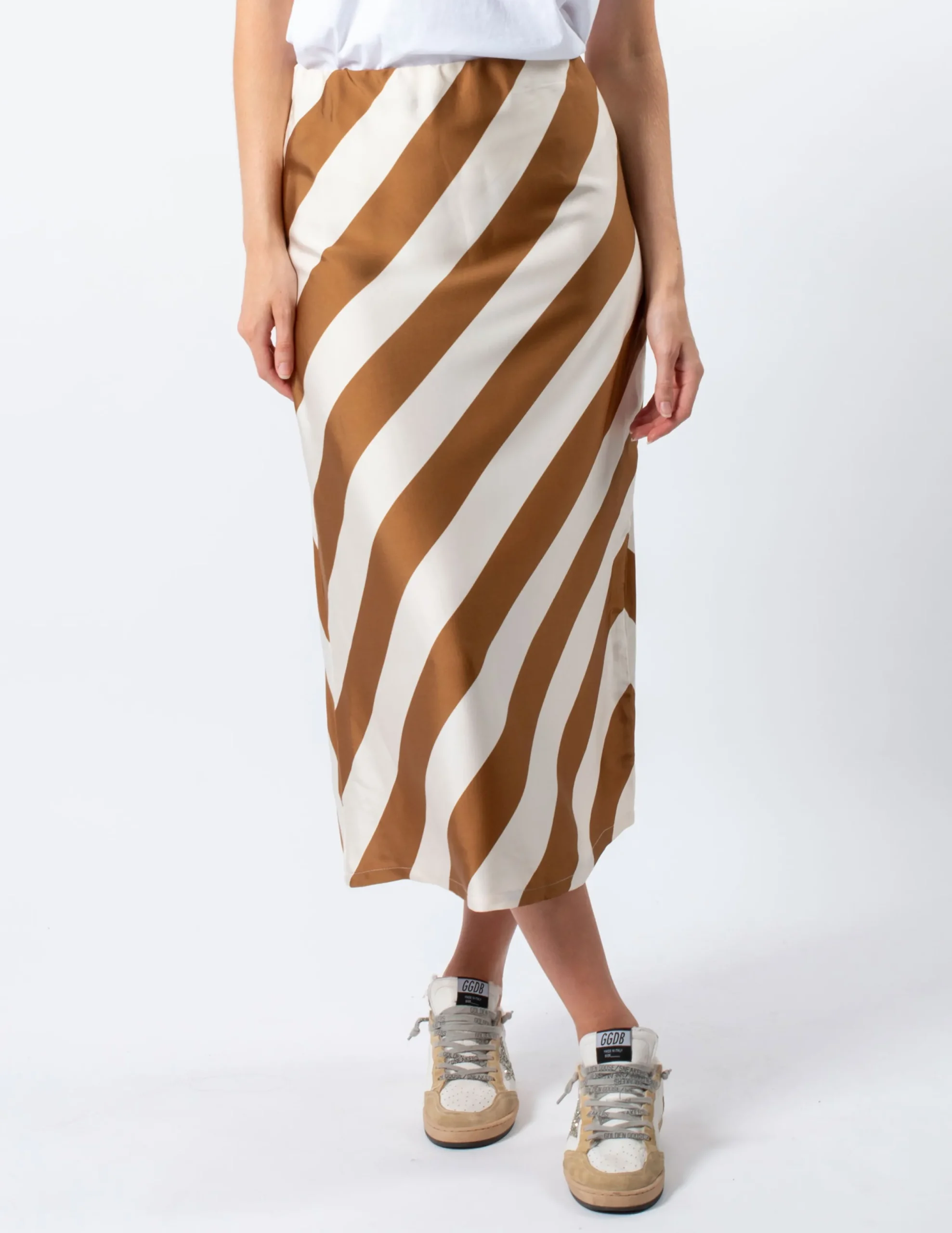 Erin Skirt - Choc Stripe