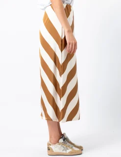 Erin Skirt - Choc Stripe