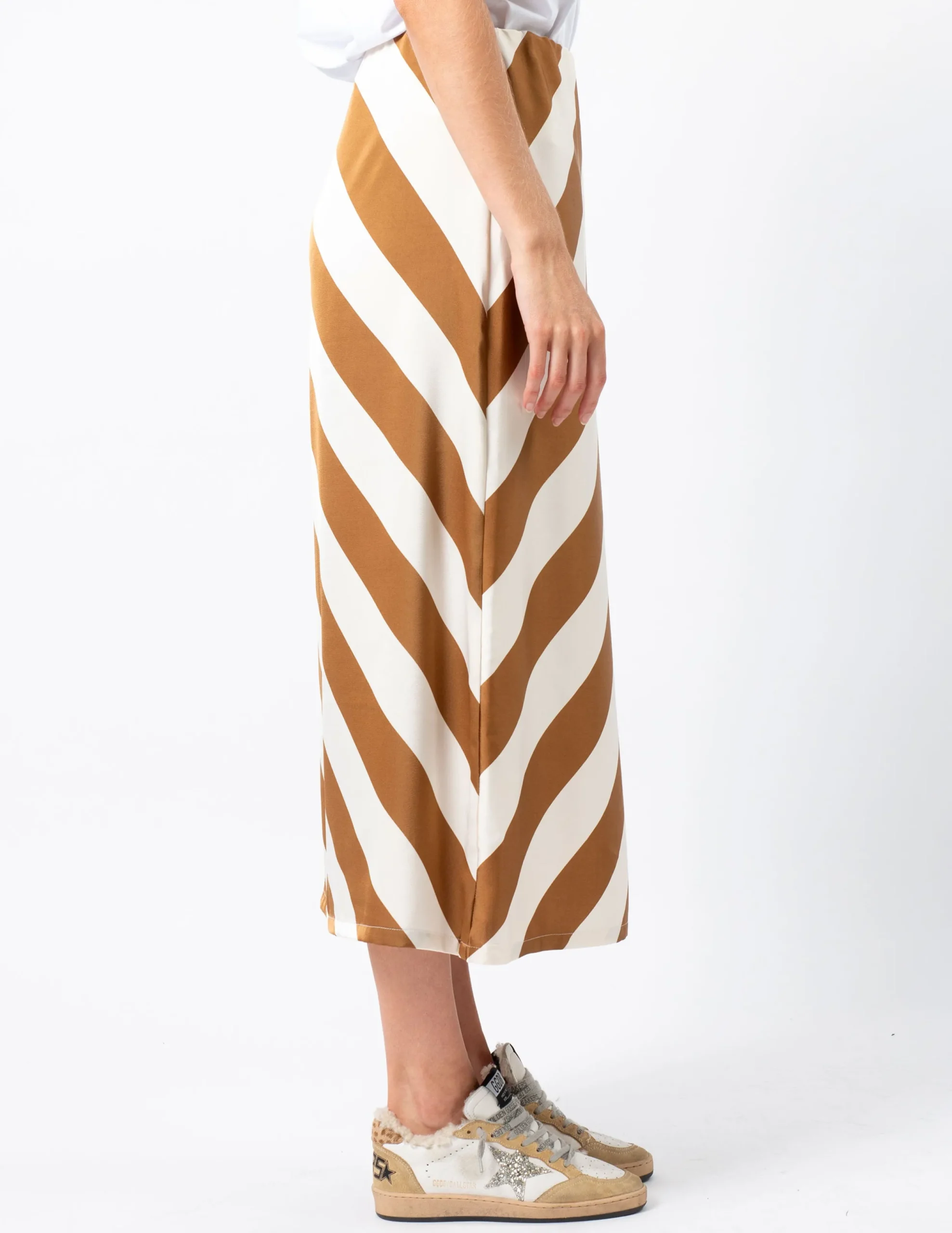 Erin Skirt - Choc Stripe
