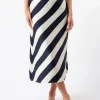 Erin Skirt - Navy and White Stripe