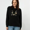 Everyday Sweater - Black Leopard Arrow