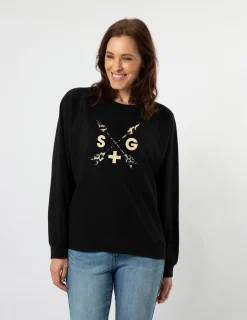 Everyday Sweater - Black Leopard Arrow