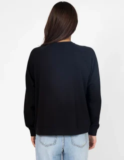 Everyday Sweater - Black Leopard Cross