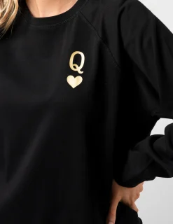 Everyday Sweater - Black Queen of Hearts