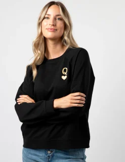 Everyday Sweater - Black Queen of Hearts
