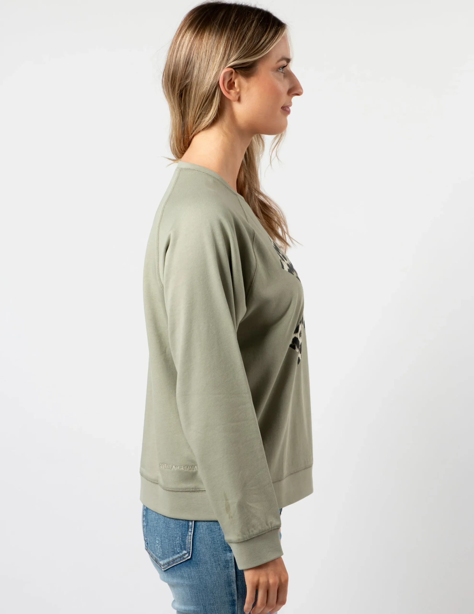 Everyday Sweater - Sage Leopard X