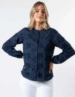 Frida Blouse - Navy