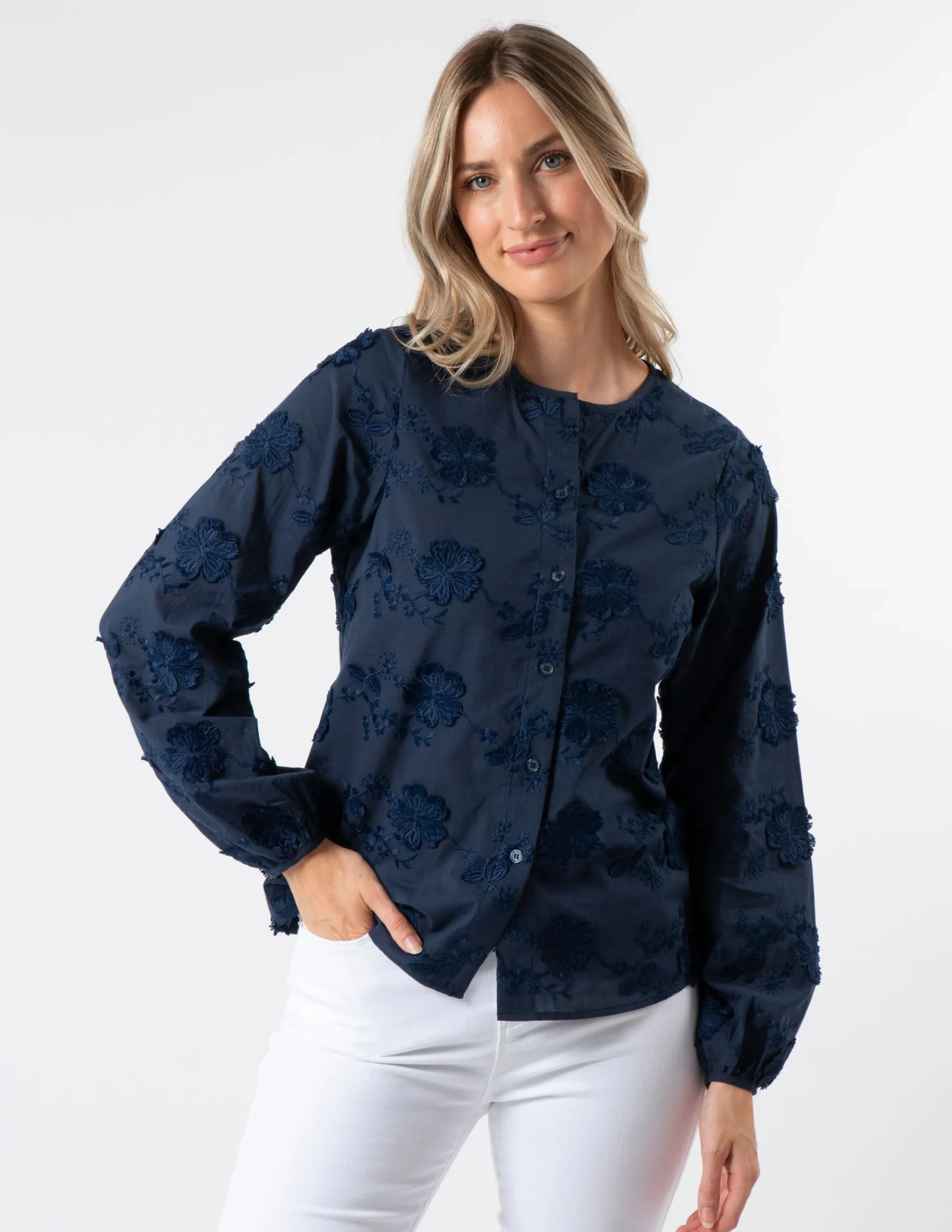 Frida Blouse - Navy