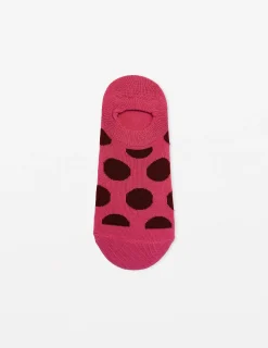 Fuschia with Plum Dots Socks