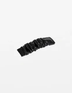 Gathered Hair Slides - Black