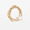 Gold Bead Bracelet with Pearls