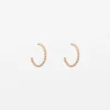Gold Bead Hoop Earrings