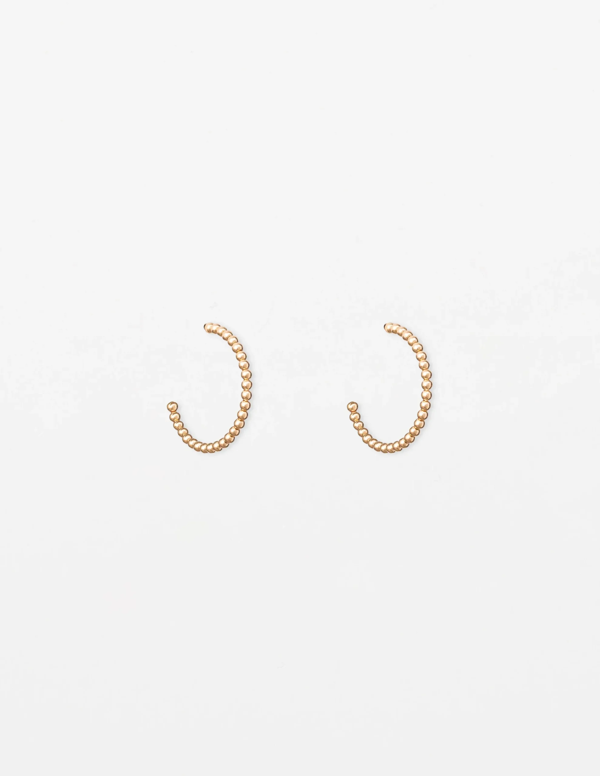 Gold Bead Hoop Earrings
