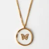Gold Jewelled Butterfly Necklace