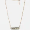 Gold Speckle Bar Choker Necklace
