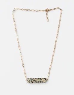 Gold Speckle Bar Choker Necklace