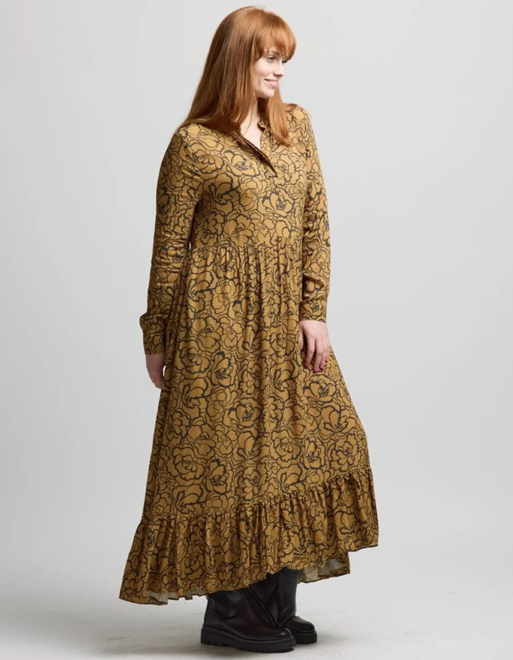 Greenwich Dress - Bronze Peony