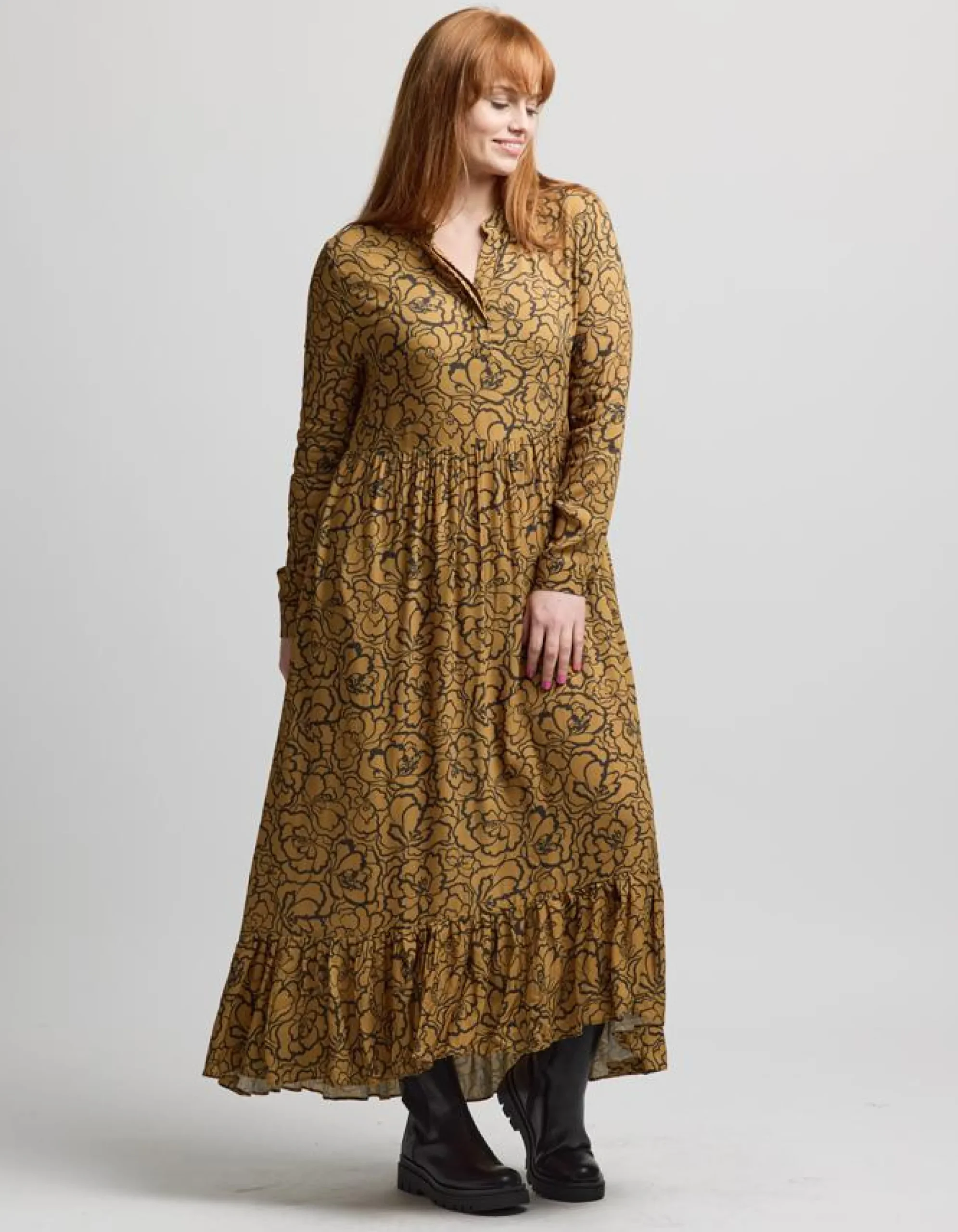 Greenwich Dress - Bronze Peony