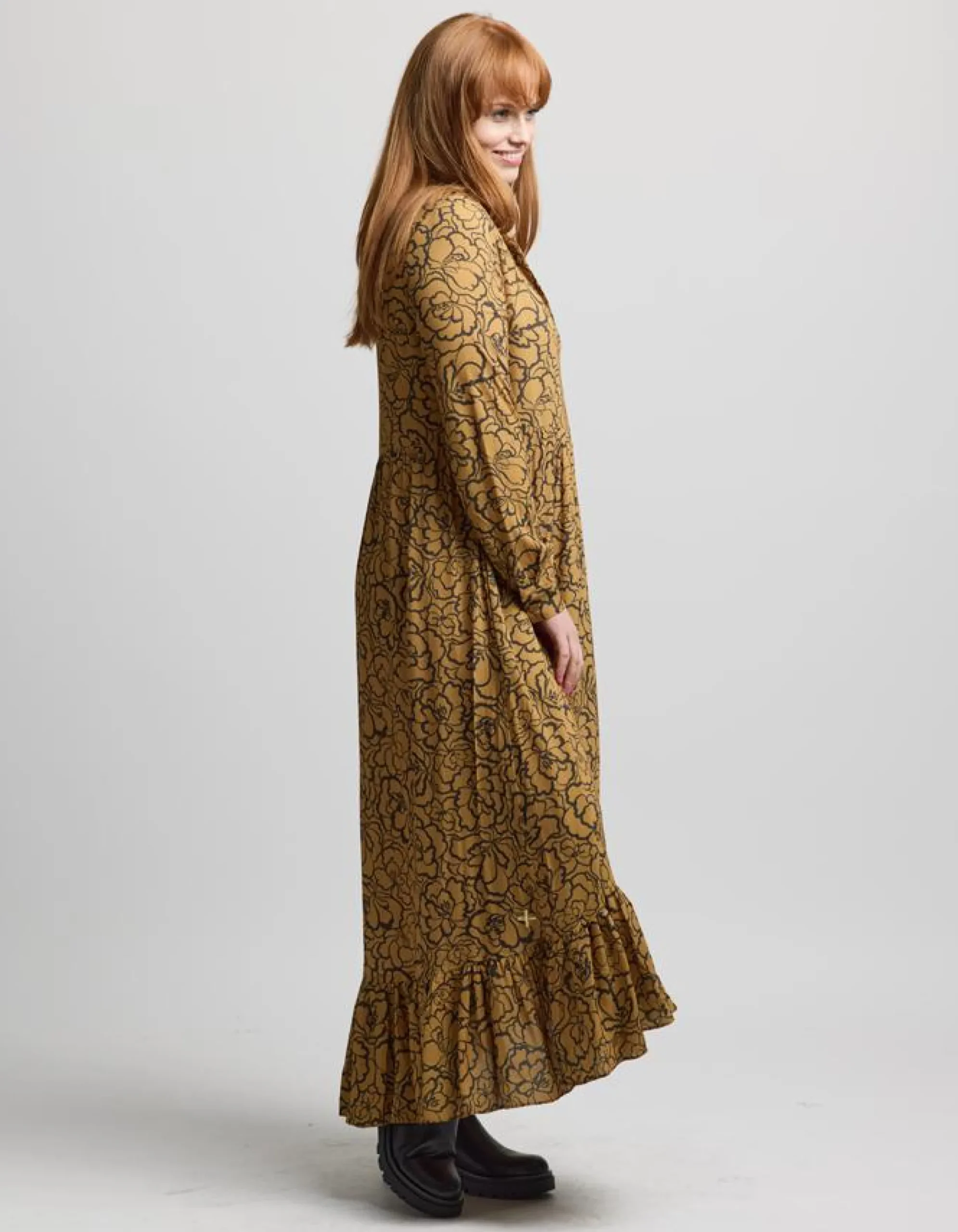 Greenwich Dress - Bronze Peony