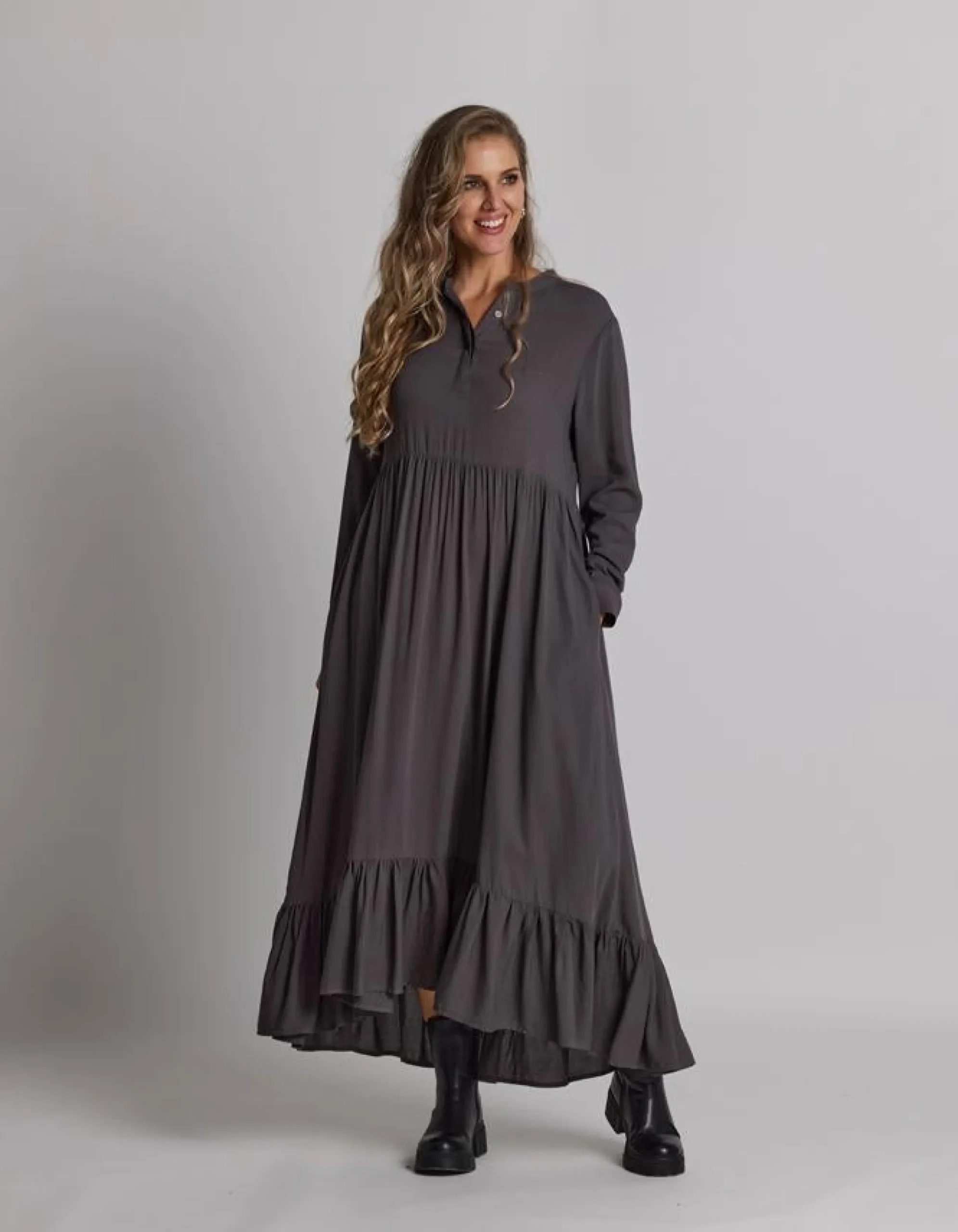 Greenwich Dress - Mushroom