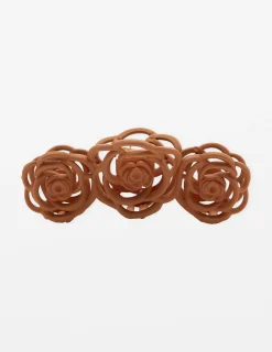 Hair Claw - Coffee Roses
