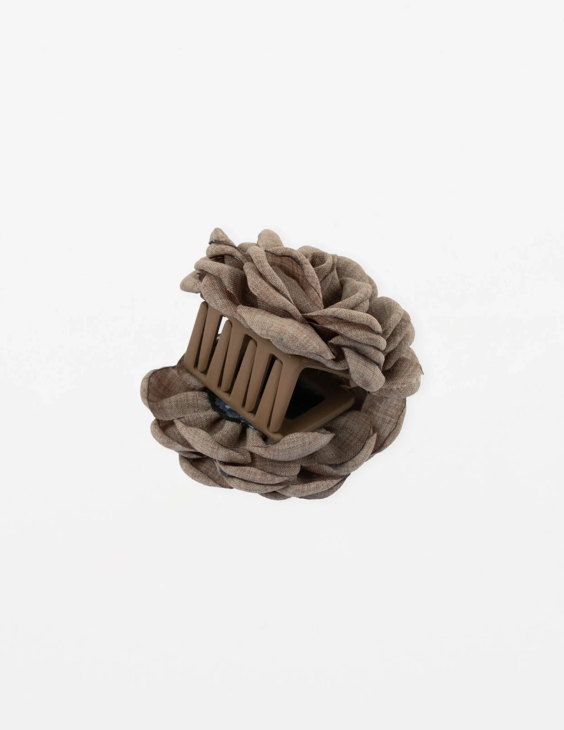 Hair Claw Fabric Rose - Beige