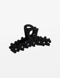 Hair Claw Flowers - Matt Black