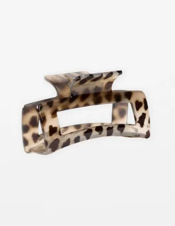 Hair Claw Oblong - Leopard