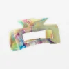 Hair Claw Oblong Marble - Rainbow