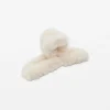 Hair Grip Fluffy - White