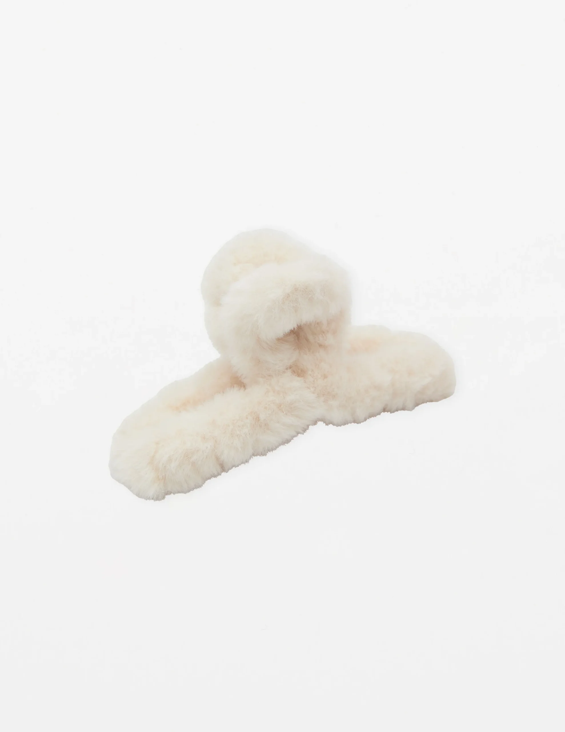 Hair Grip Fluffy - White
