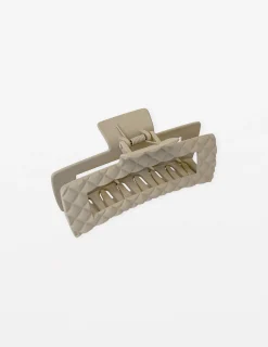 Hair Grip Quilted - Matt Latte