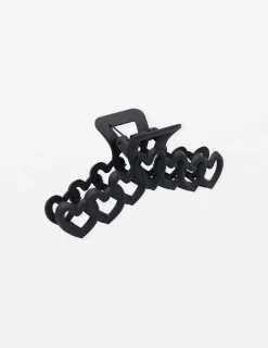 Hair Grip String of Hearts - Black