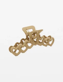 Hair Grip String of Hearts - Beige
