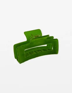 Hair Grip Velvet - Kermit Green