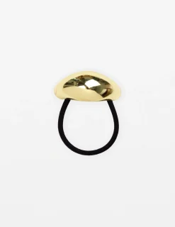 Hair Tie Oval Band - Gold