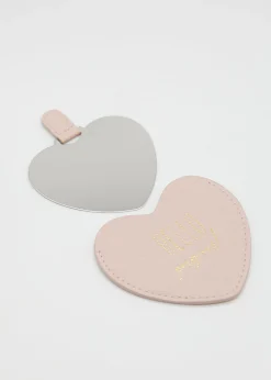 Heart Compact Mirror - Blush