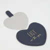 Heart Compact Mirror - Navy