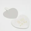 Heart Compact Mirror - Silver