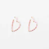 Heart Earrings - Pink & Gold