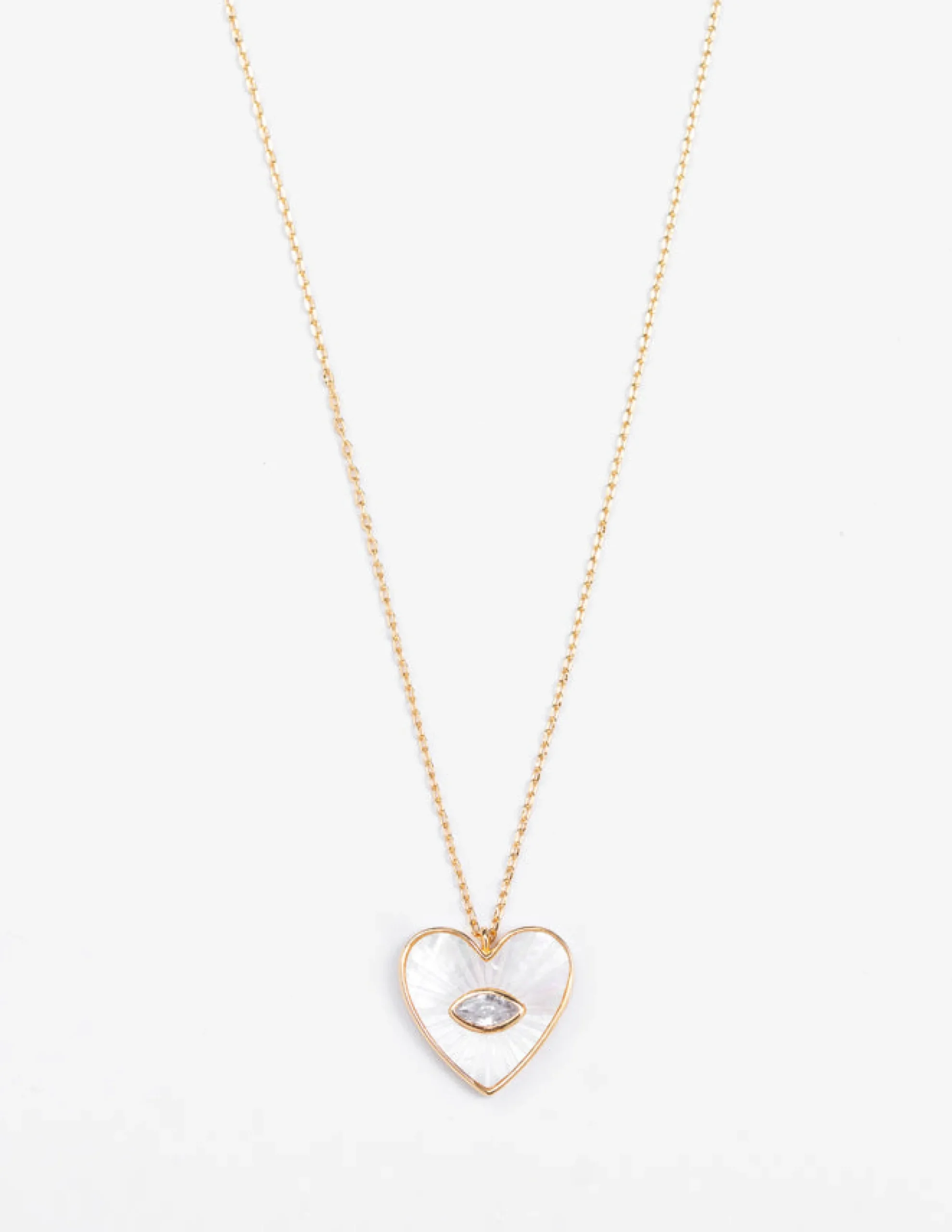 Heart with Crystal Eye Necklace